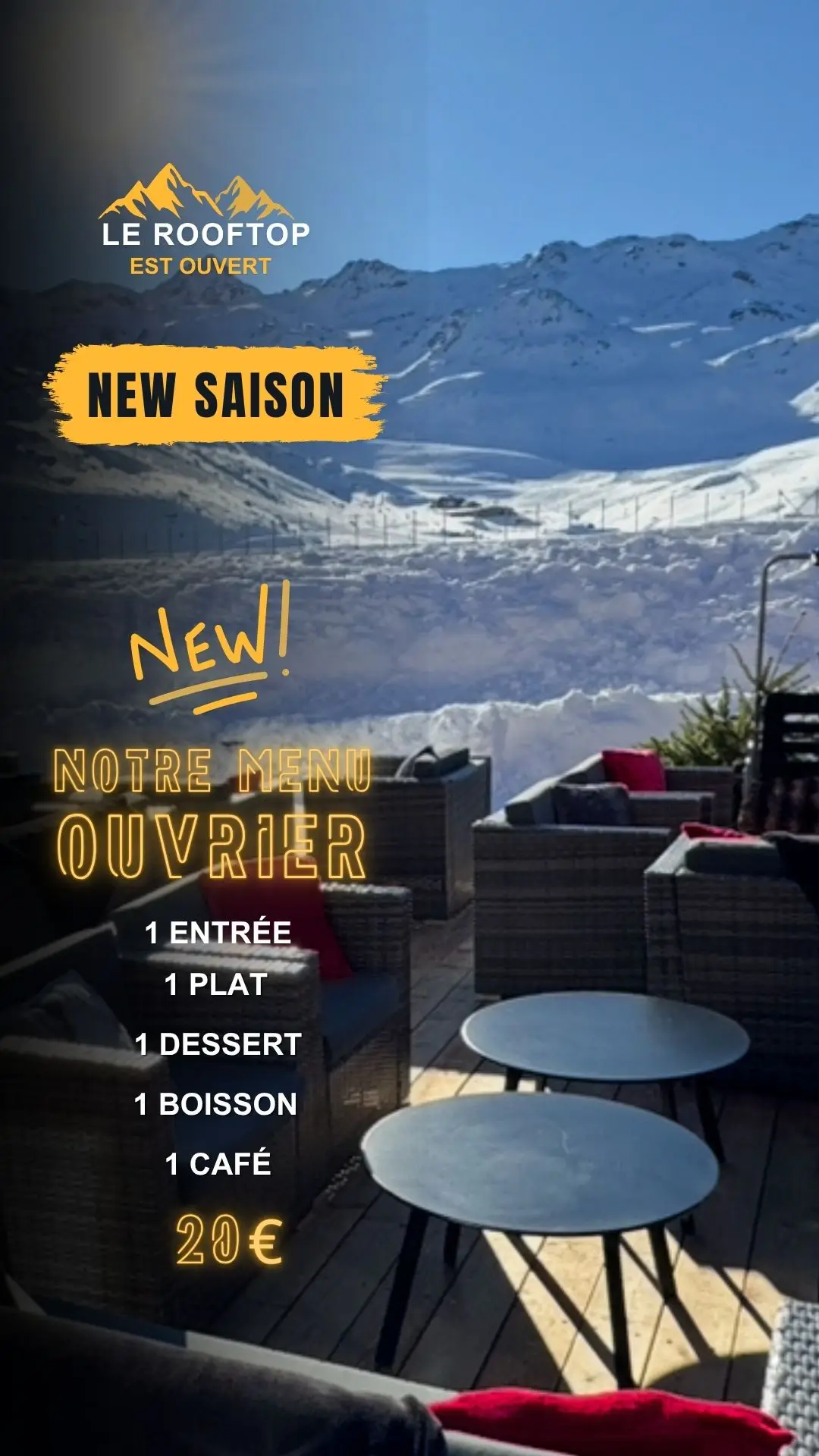 Notre menu ouvrier a petit prix, sourire compris